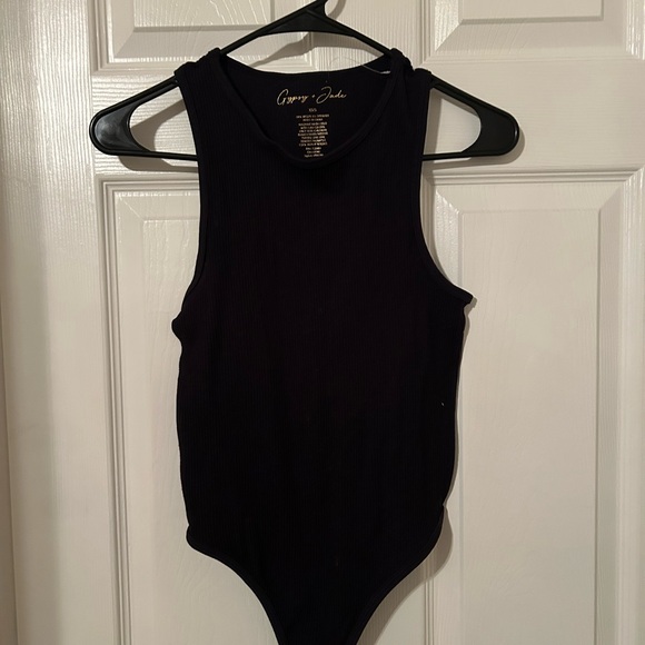 gypsy + jade Tops - Black Bodysuit with Scoop Neckline by Gypsy + Julie